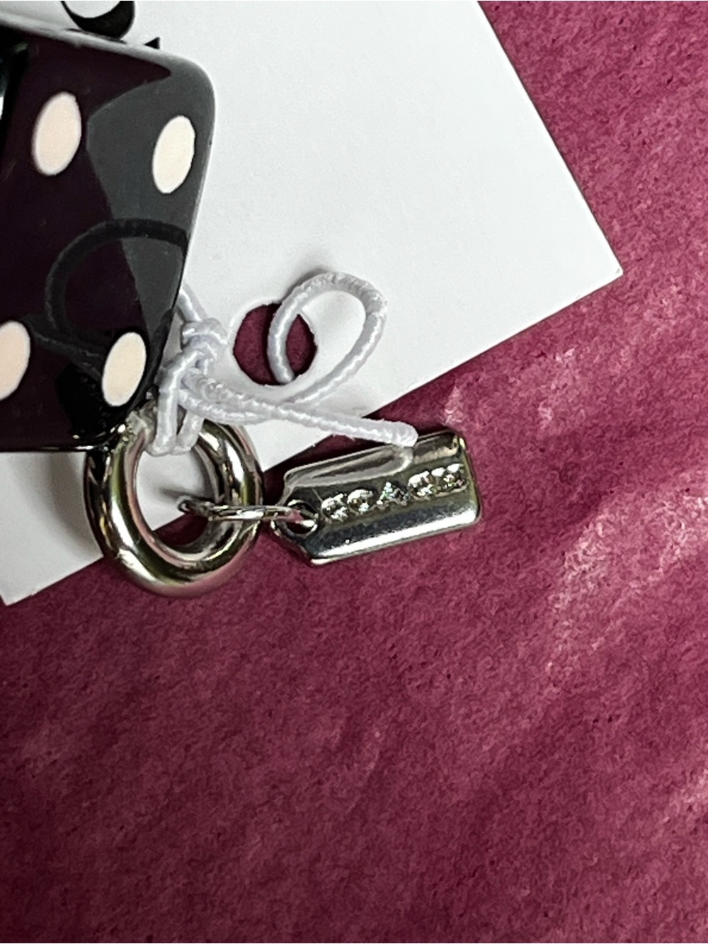 Coach NWT Dice Charm w/ dustbag & choice of chain - Picture 2 of 5